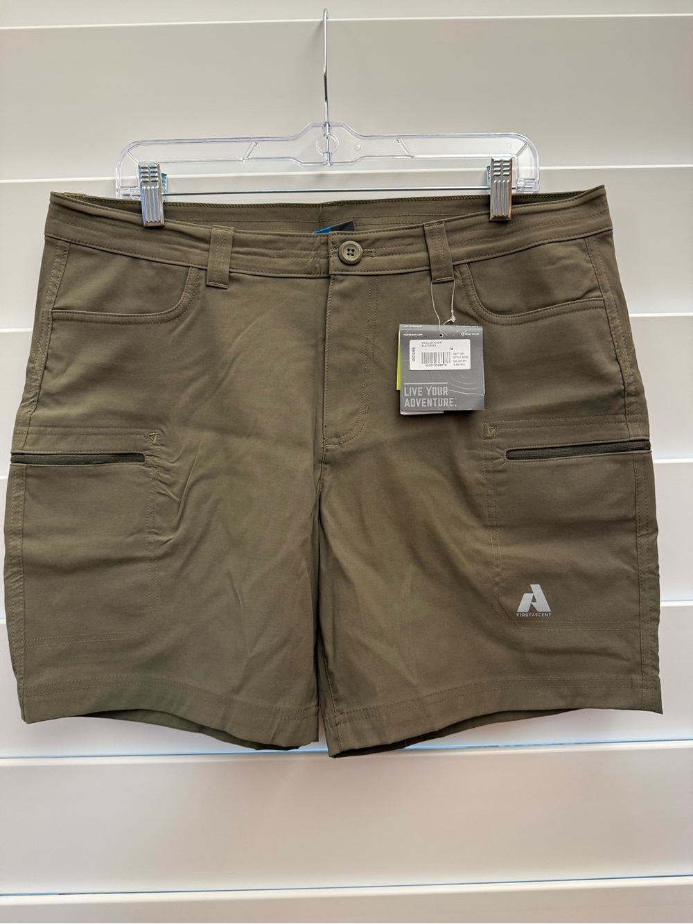 Eddie Bauer Olive Green Cargo Woman’s Shorts with Zip Pockets